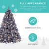 Best Choice Products Pre-Lit Charcoal Gray Christmas Tree, Artificial Full Holiday Decoration w/ Incandescent Lights - 3 of 4
