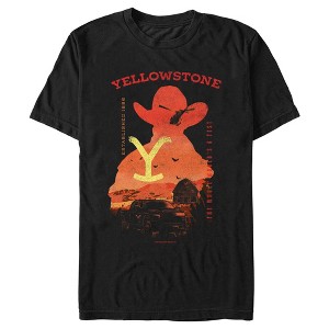 Men's Yellowstone Sunset Silhouette John Dutton & Truck T-Shirt - 1 of 4