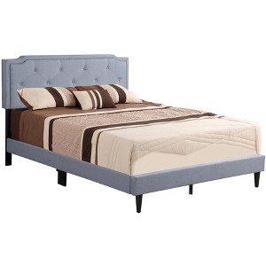 Passion Furniture Deb Jewel and Tufted Full Panel Bed - 1 of 4