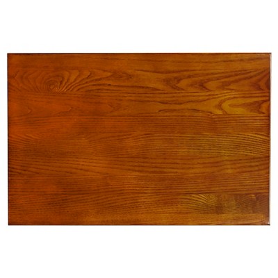 Russet Solid Wood Mission End Table with Drawer and Shelf