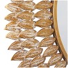 32"x32" Metal Leaf Radial Wall Mirror Gold - Olivia & May: Iron Frame, No Assembly Required - 3 of 4