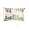 HomeRoots 14" X 20" Green And White Cotton Throw Pillow - 3 of 4