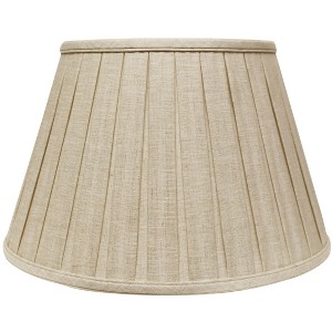 Vynxaria Box Pleat Lampshades 11.5x18 Inches, Slant Oatmeal - 1 of 4