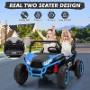 Remote-Control 24V Kids’ Off-Road UTV, 2-Seater Electric Ride-On Car w/Suspension, LED Lights, Outdoor Toy for Ages 3–8 - 3 of 4