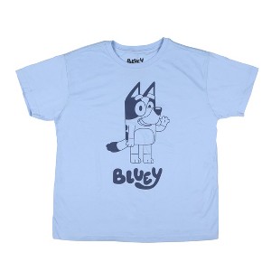Bluey Junior's Women's Bandit Bingo and Bluey Family Pose Adult T-Shirt - 1 of 3