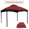 Gulches Allen Roth Heavy Duty Gazebo Roof with Air Vent - 10x12 Replacement Top Cover Only for Gazebo, Durable Design, Burgundy - 2 of 4
