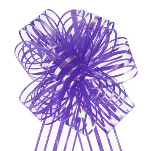 Unique Bargains Christmas Wedding Car Basket Gift Wrapping Large Organza Pull Bow 5 Pcs - 1 of 4