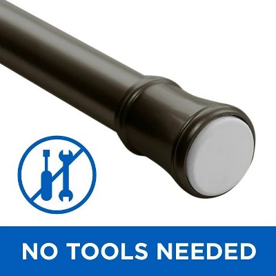 LunaLulinlk Oil Rubbed Bronze Adjustable Tension Window Curtain Rod, 1" Diameter, 46" - 84"