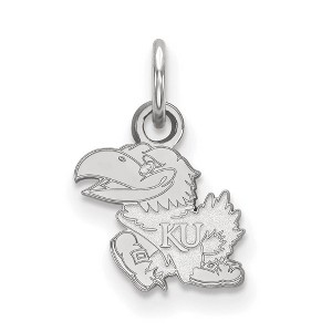 Black Bow Jewelry 14k White Gold Kansas Jayhawks NCAA Extra Small Pendant - 1 of 3