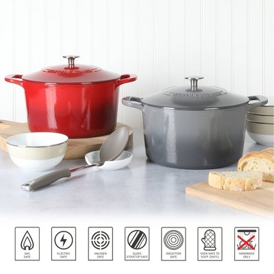 Classic Gray 7-Quart Enameled Cast Iron Dutch Oven with Lid