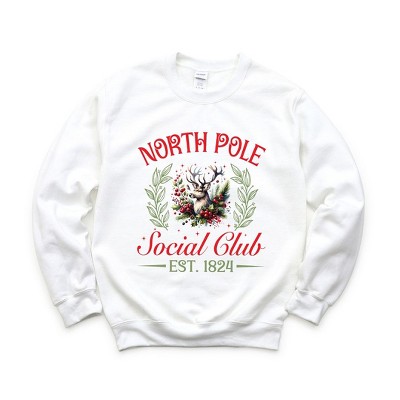 Simply Sage Market Women's Graphic Sweatshirt North Pole Social Club Reindeer