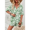 I am a Fashion Junky Allover Print Elastic Shorts Two Pieces Button Set - 4 of 4