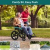 Wheelchairs for Adults,Lightweight Transport Wheelchair with Swing-Away Footrests,Foldable and Portable Travel Wheelchair (Green) - 3 of 4