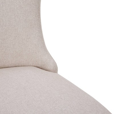 Helena Cream and Gray Upholstered Parsons Dining Chair