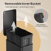 Slim Trash Can, 12.7-Gal (48 L) Garbage Can for Narrow Spaces with Soft-Close Lid, Stainless Steel, 15 Trash Bags Included - 4 of 4