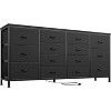 Coucheta 63" TV Stand Dresser with 14 Drawers  Power Outlets,Center for 65-75 Inch TVs,Multi-Functional Storage Unit for Living Room,black - 2 of 4