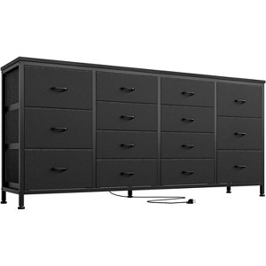 Acekool 63 Inch 14 Drawer Storage Dresser with Charging Station, Wide Chest Organizer for Bedroom, Living Room, Office - 1 of 4