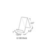 Azar Displays 1.875"W x 3.5"D x 2.5"H Easel Display. Front Lip: 1"H, 10-Pack - 4 of 4