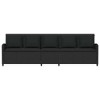 vidaXL Patio Sofa 5-Seater with Cushions Black Poly Rattan - 4 of 4