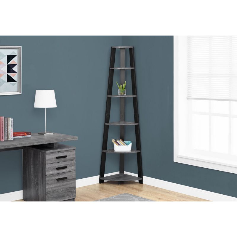 71" Bookcase Corner Accent Etagere - EveryRoom, 3 of 6