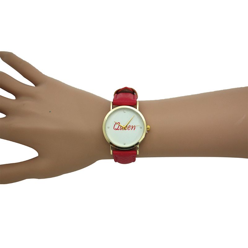 OLIVIA PRATT QUEEN FACE LEATHER STRAP WATCH, 3 of 7