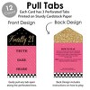 Big Dot of Happiness Finally 21 Girl - 21st Birthday Party Game Pickle Cards - Truth, Dare, Share Pull Tabs - Set of 12 - 3 of 4