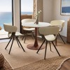 LeisureMod Bristol 27" Round Dining Table – MDF Top with Cherry Steel Pedestal Base, Modern Accent Table for Kitchen, Dining Room & Small Spaces - 2 of 4