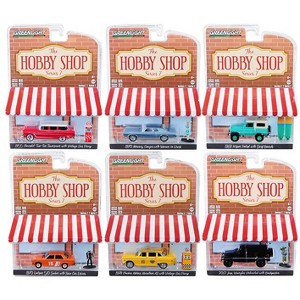 "The Hobby Shop" Series 7, Set of 6 pieces 1/64 Diecast Model Cars by Greenlight - 1 of 4