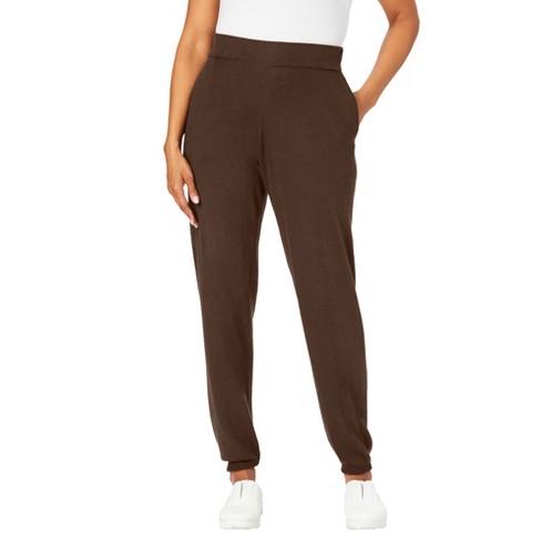 Roaman's Women's Plus Size Petite Ankle-length Essential Stretch Legging -  2x, Brown : Target