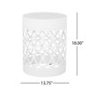 Maggift Patio End Tables Accent Side End Table for Outdoor and Indoor, Garden, Backyard Use, Special Design, White, 13.75"*13.75"*18" - 2 of 4