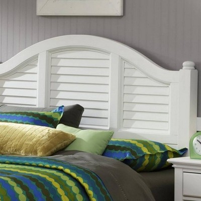 Bermuda Off-White Mahogany King Headboard with Curved Top