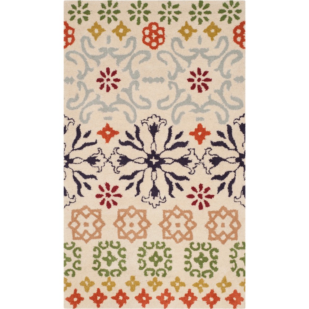  Floral Tufted Accent Rug Ivory
