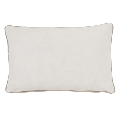 Gold Embroidered Flower Linen Throw Pillow Cover