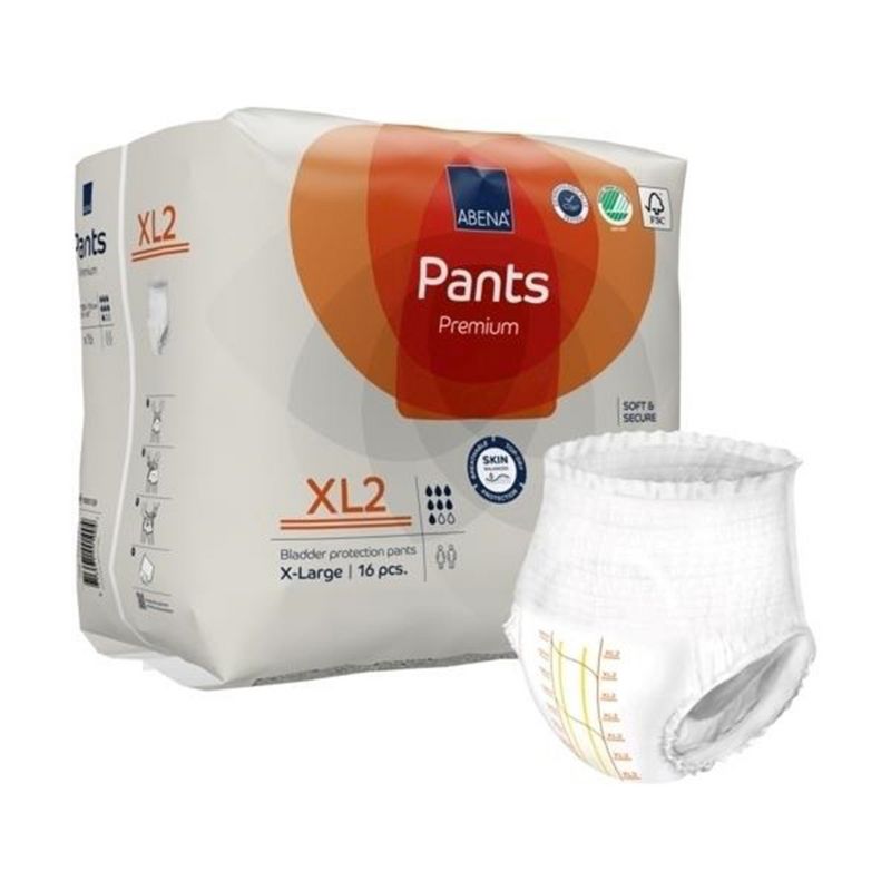 Abena Premium Pants XL2 Disposable Underwear Pull On with Tear Away Seams X-Large, 1000021329, 48 Ct, 1 of 7