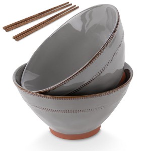 Kook Terracotta Ramen Bowls, 36 Oz, Set of 2 - 1 of 3
