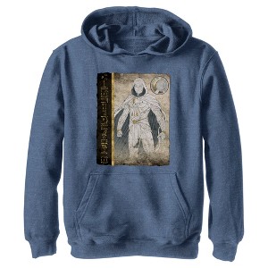 Boy's Marvel: Moon Knight Hierographic Superhero Profile Sketch Pull Over Hoodie - 1 of 4