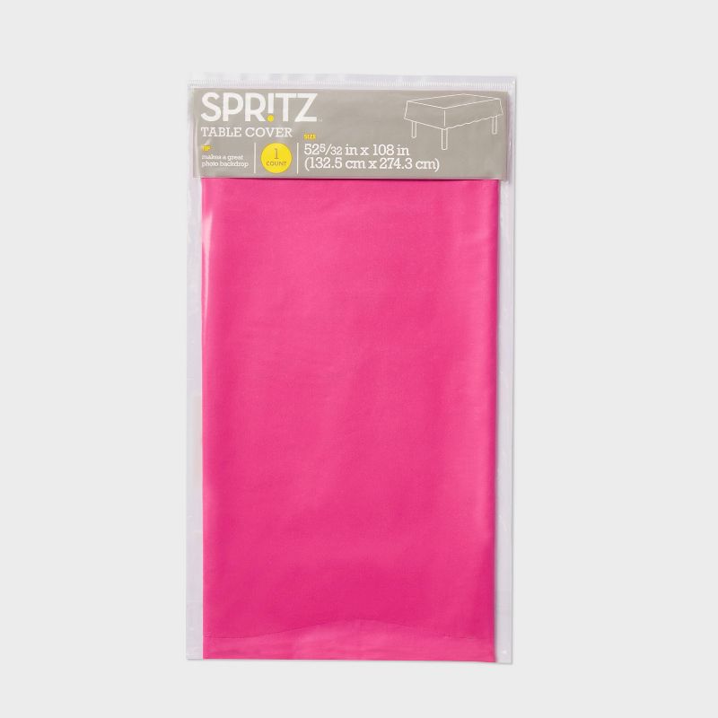 Hot Pink Rectangular Table Cover - Spritz&#8482;, 3 of 7