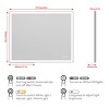 LED Bathroom Vanity Mirror, Mirror Wall Mounted djustable White/Warm/Natural Lights Anti-Fog Touch Switch with Memory Modern Smart - 3 of 4