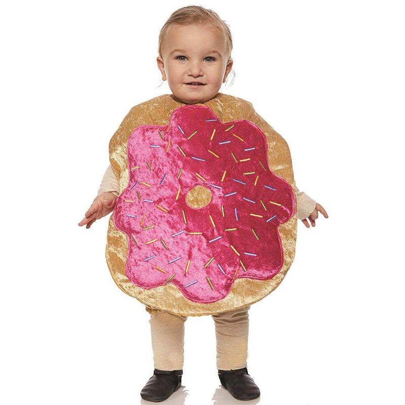 Underwraps Costumes Pink Donut Belly Plush Baby Costume, 1 of 2