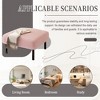 CAVINAS 15.35"H Small Ottoman Footstool with Legs,Corduroy Fabric Ottoman with Soft Padded seat,Modern Square Ottoman for Bedroom - 4 of 4