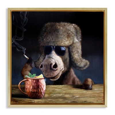 Stupell Industries Moscow Mule Funny Animal, 18" x 18"