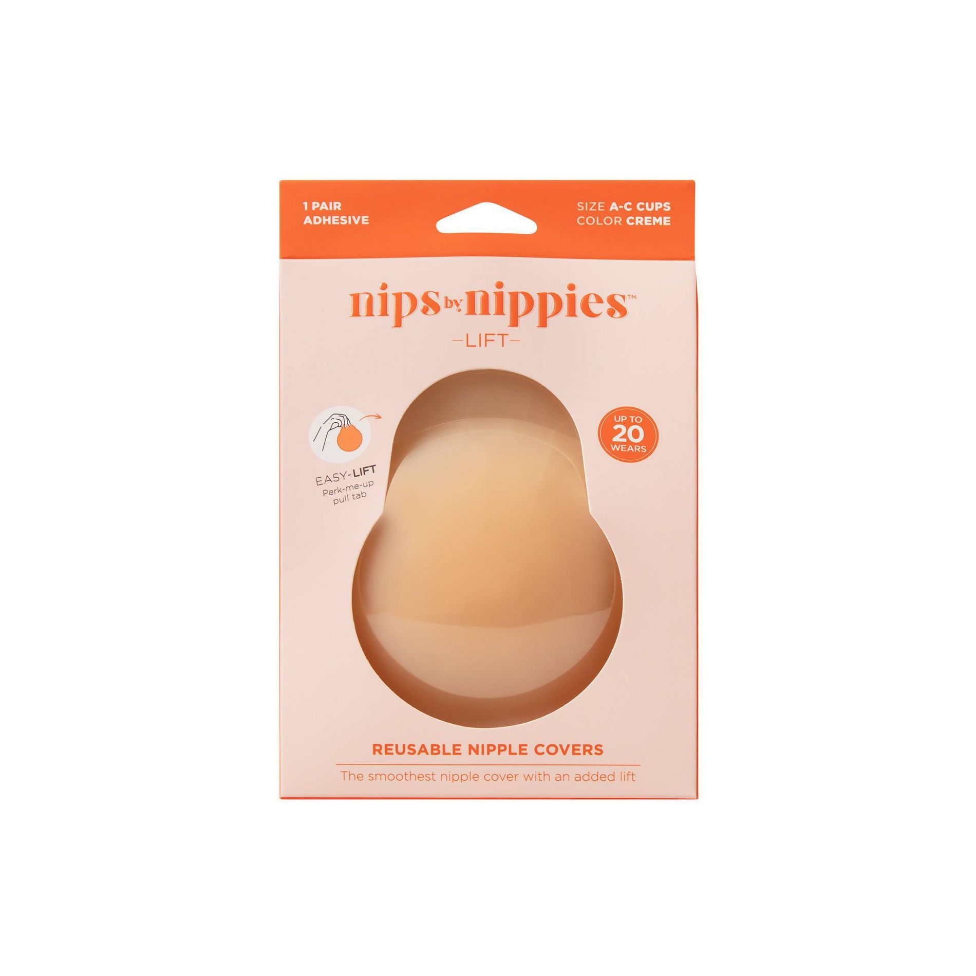 Nips by Nippies Women's Reusable Adhesive Lifting Nipple Covers - Cream