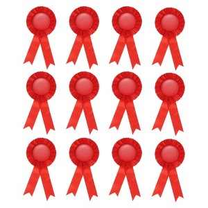 Unique Bargains Blank Rose Knot Award Ribbon for DIY Party Wedding Competition 12 Pcs - 1 of 4