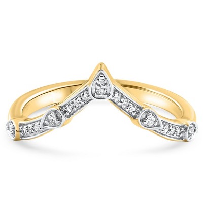 Pompeii3 1/10ct Lab Created Diamond Stackable Milgrain Wedding Ring 14K Rose Gold