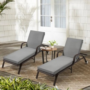 EROMMY Outdoor Chaise Lounge Chair Cushion(set of 2) - 1 of 4