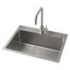 Wooakway 24" Silver Stainless Steel Utility Sink with Faucet Hoses and Drain Kit - 4 of 4