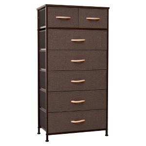 Crestlive Products 7 Drawers Vertical Dresser for Bedroom Storage Tower with Sturdy Steel Frame Wood Top Easy Pull Fabric Bins Handles - 1 of 4