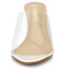 Allegra K Women's Clear Chunky Heel Slides Sandals Mules - 3 of 4