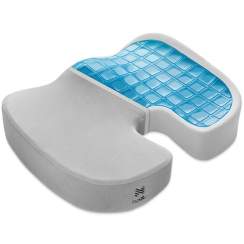 Node Gel-enhanced Memory Foam Seat Cushion, Gray Velour Ergonomic