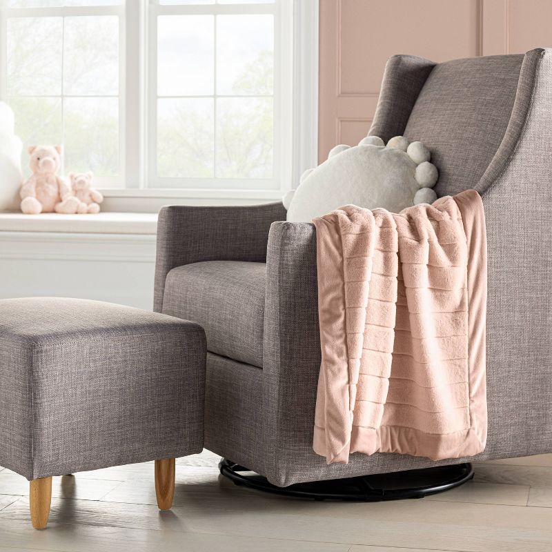 Faux Fur with Channel Craving Baby Blanket - Cloud Island&#8482; - Pink, 3 of 6